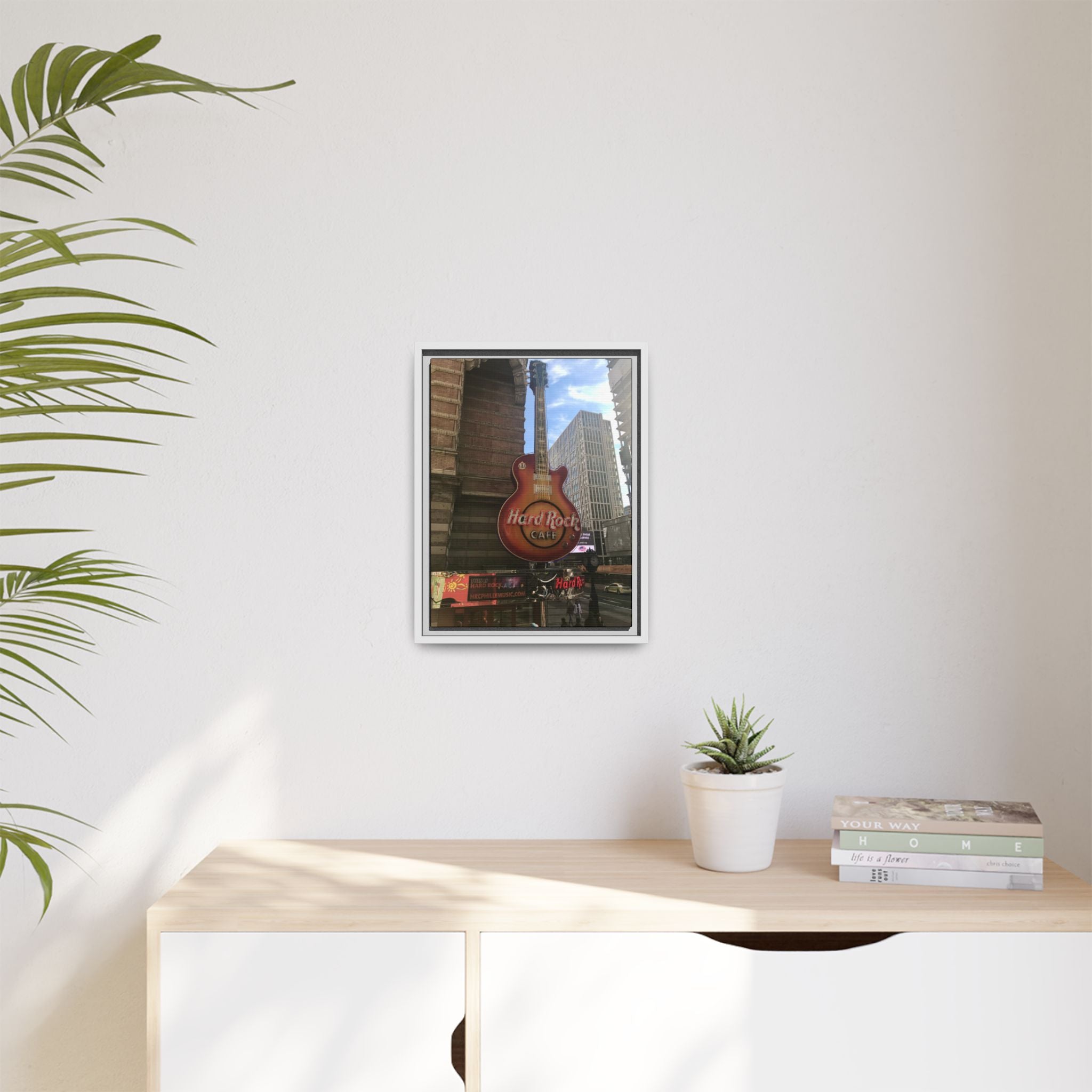 Hard Rock Cafe Sign - Framed Matte Canvas