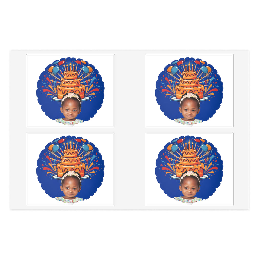 Customized Photo Sticker Sheets — Custom Party Favor Sheet of 4