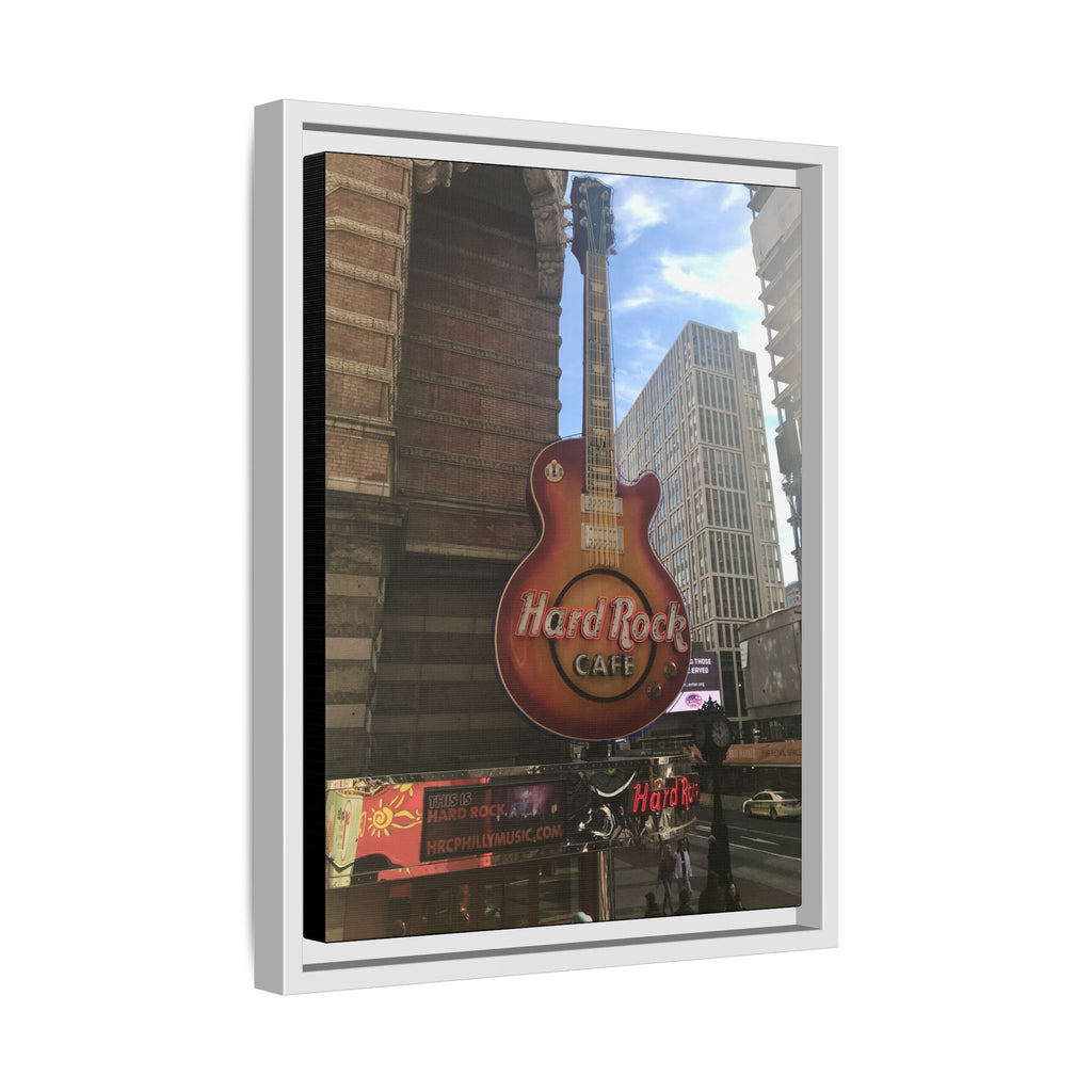 Hard Rock Cafe Sign - Framed Matte Canvas