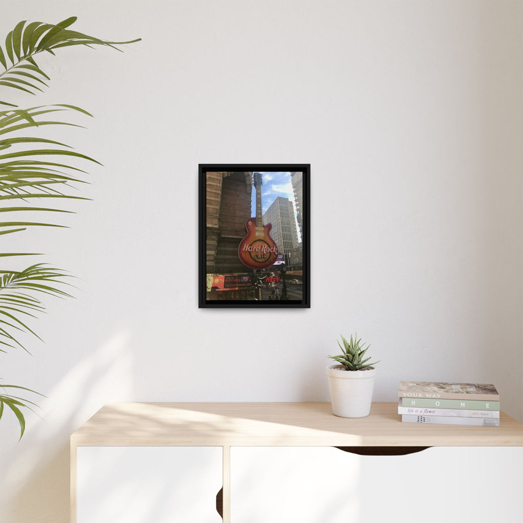 Hard Rock Cafe Sign - Framed Matte Canvas
