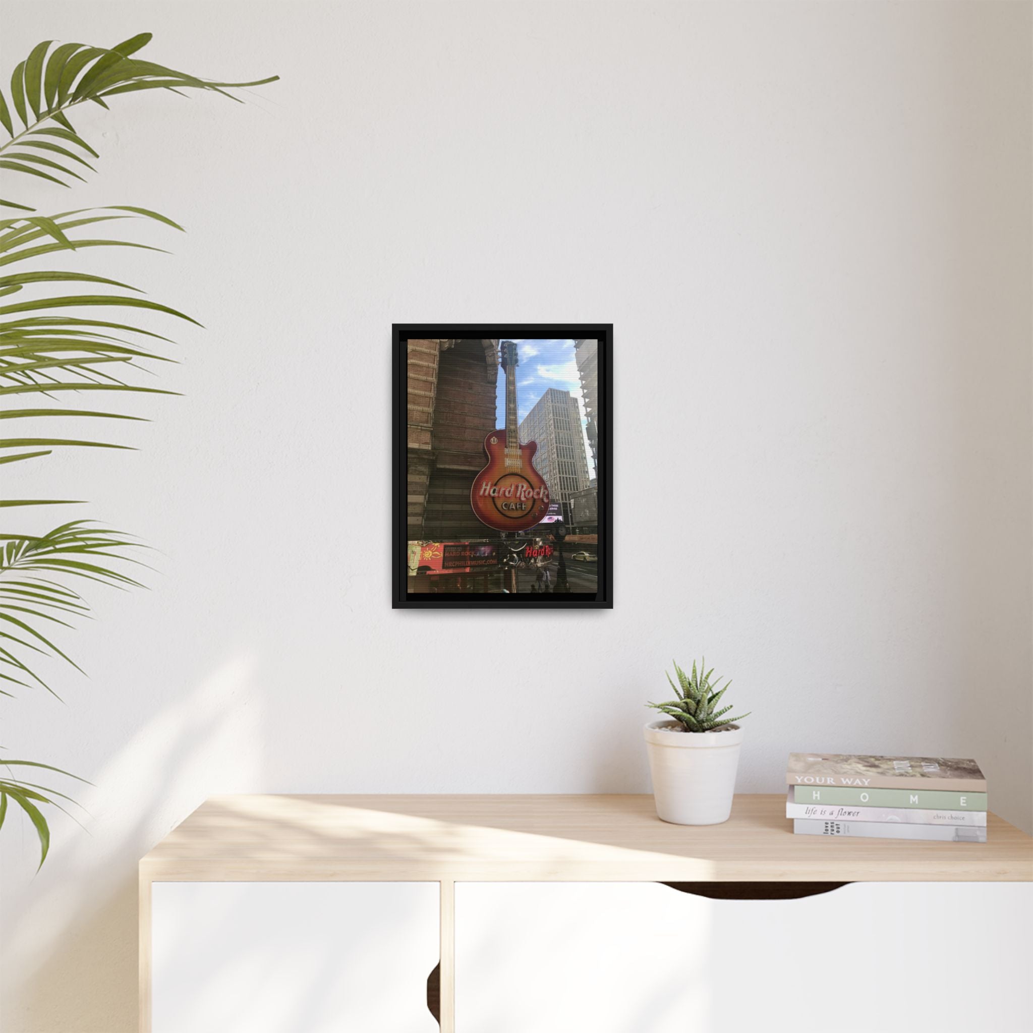 Hard Rock Cafe Sign - Framed Matte Canvas