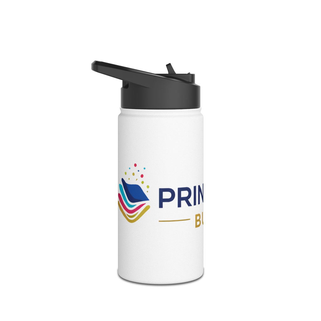 Custom Logo Stainless Steel Water Bottle — Standard Lid, Branded Business