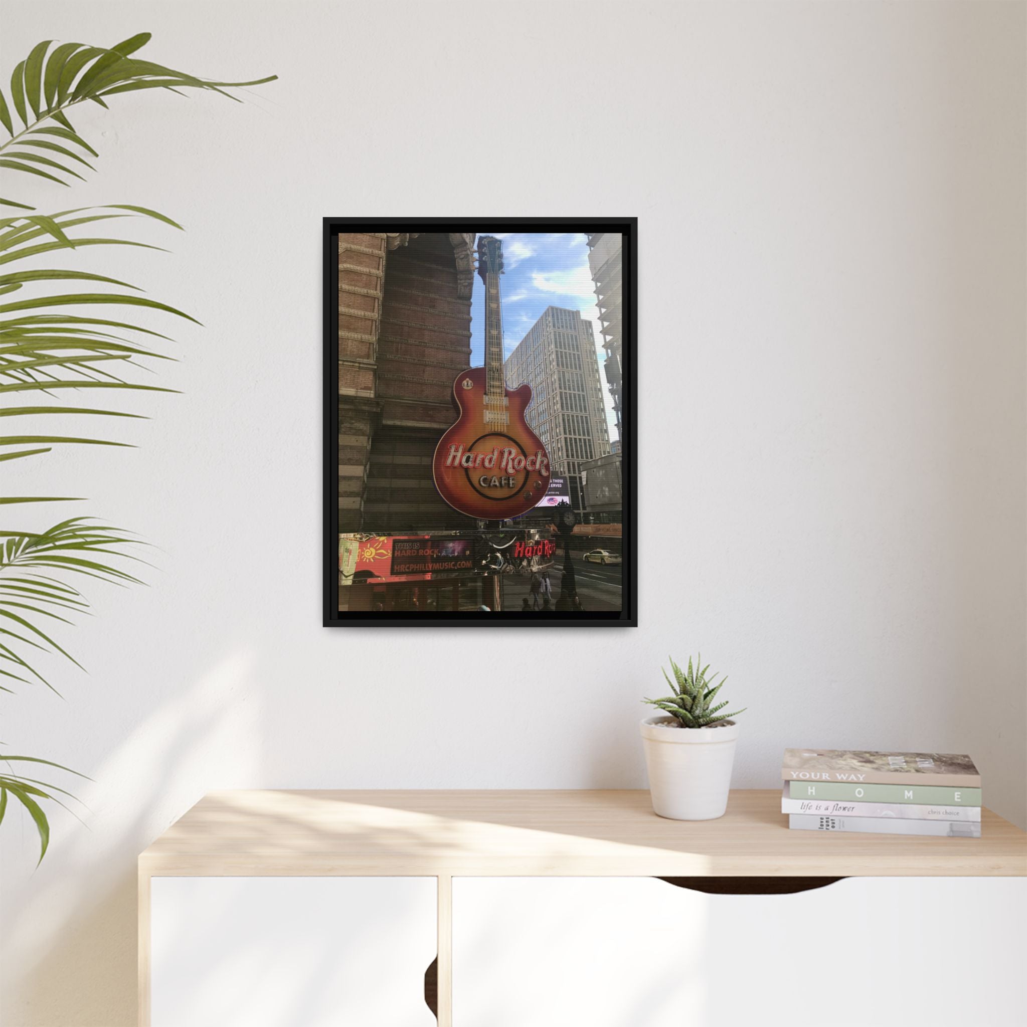Hard Rock Cafe Sign - Framed Matte Canvas