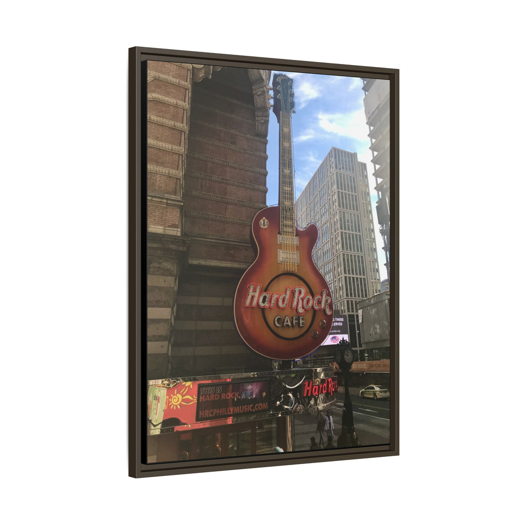 Hard Rock Cafe Sign - Framed Matte Canvas
