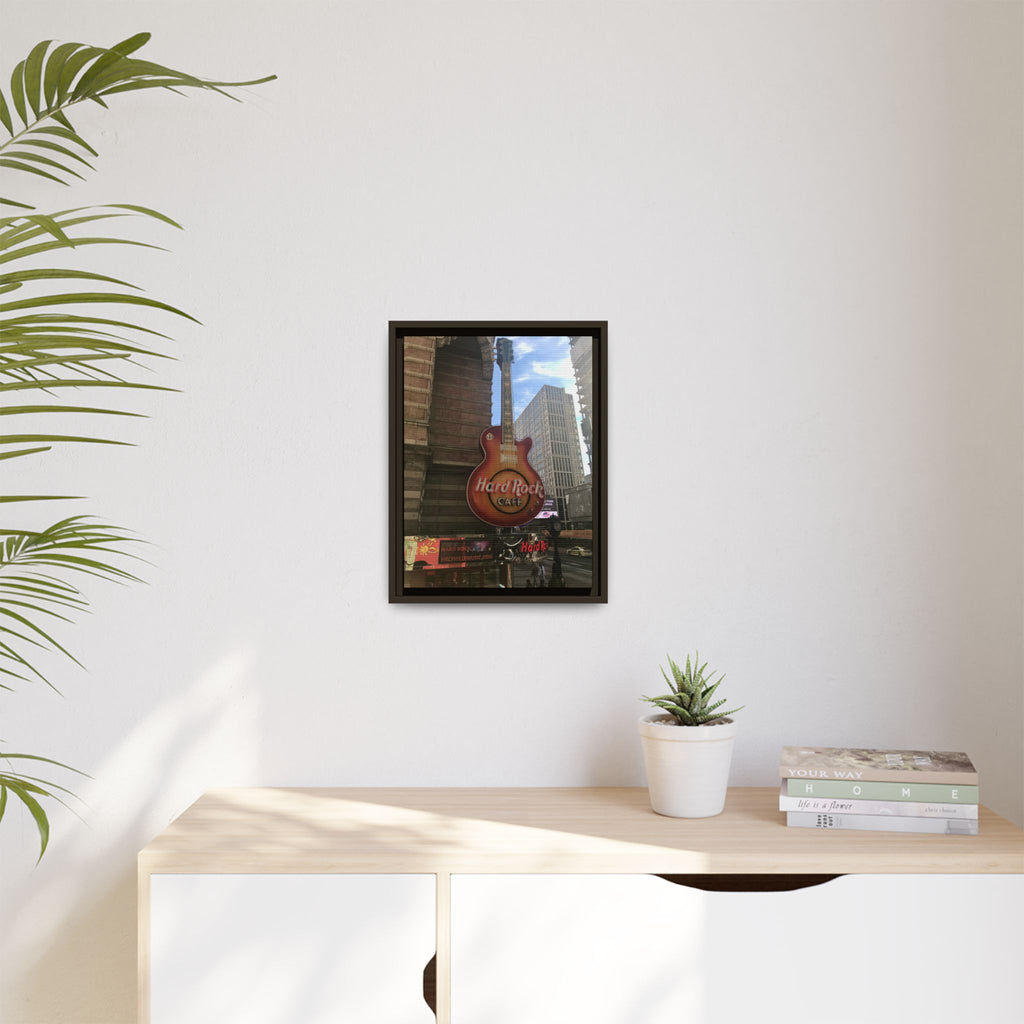 Hard Rock Cafe Sign - Framed Matte Canvas