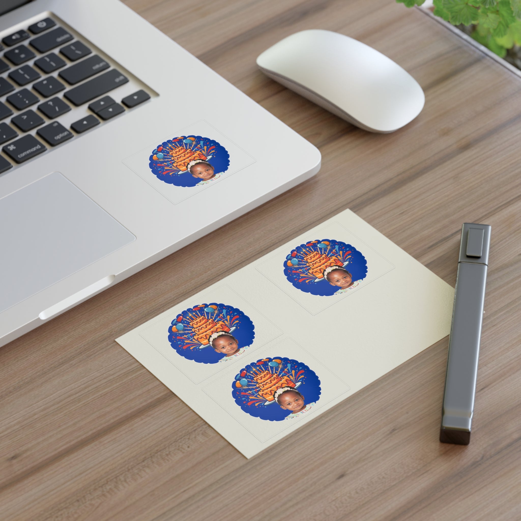 Customized Photo Sticker Sheets — Custom Party Favor Sheet of 4