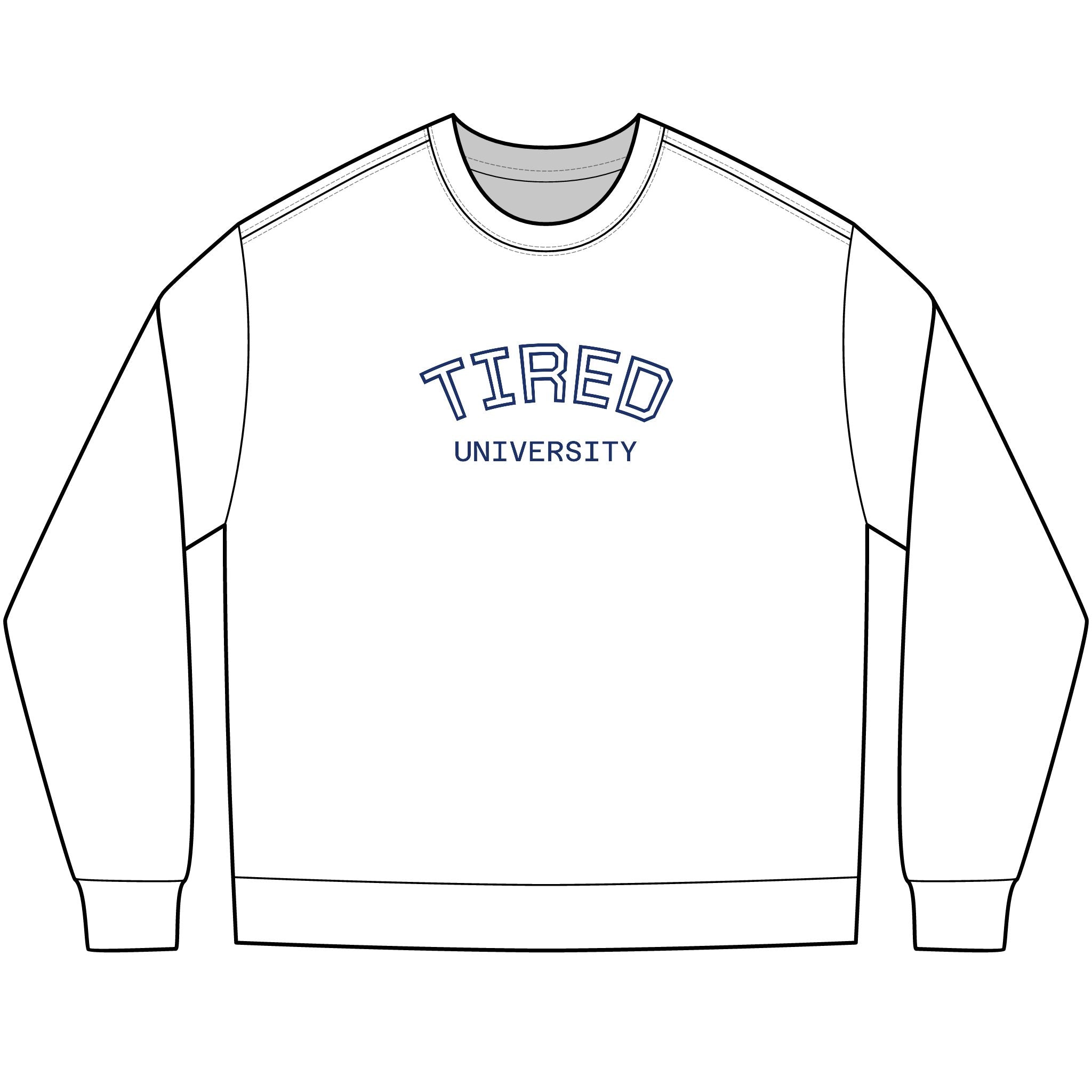Tired University Long Sleeve Shirt — Cozy College-Inspired Shirt