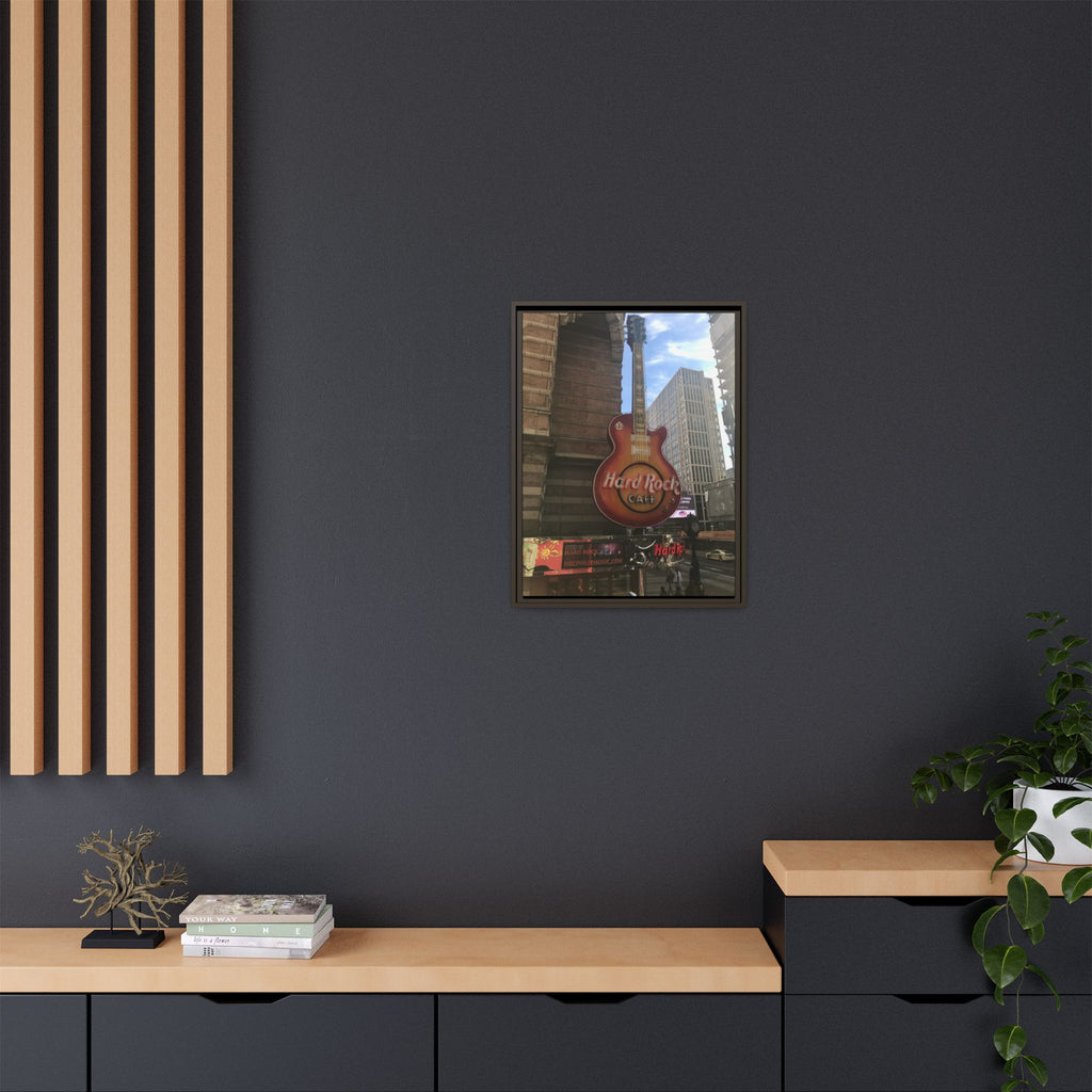 Hard Rock Cafe Sign - Framed Matte Canvas