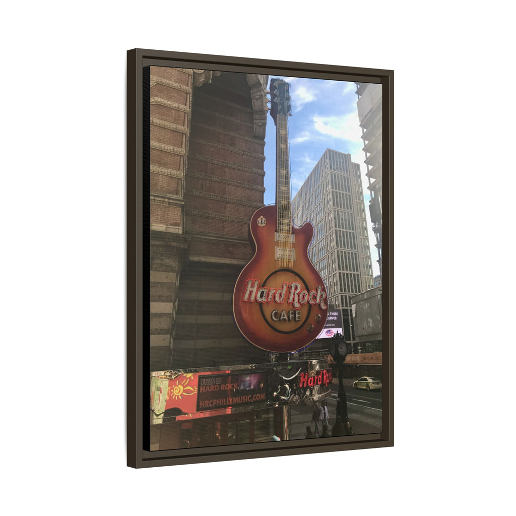 Hard Rock Cafe Sign - Framed Matte Canvas